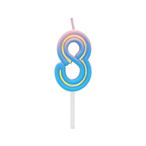 7C-SCN8 Svjećica za tortu 8 Neon 4,5cm
