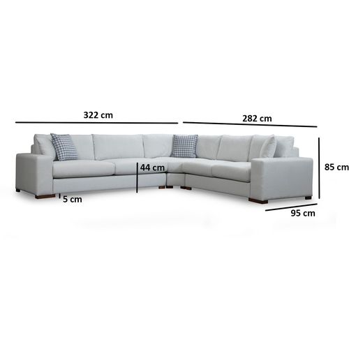 Atelier Del Sofa Kutna garnitura LOOP 22, bež, Loop 22 slika 8