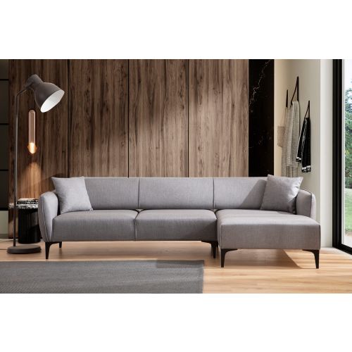 Atelier Del Sofa Kutna garnitura, Sivo, Belissimo Right - Grey slika 1