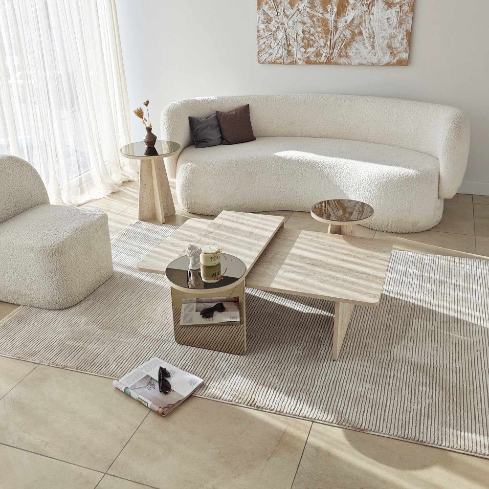 Nesting stolovi Luna, boje: Travertin, Bronza (4 komada) slika 8