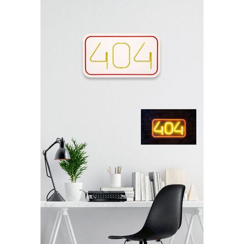 Wallity Ukrasna plastična LED rasvjeta, 404 Not Found - Red, Yellow slika 3