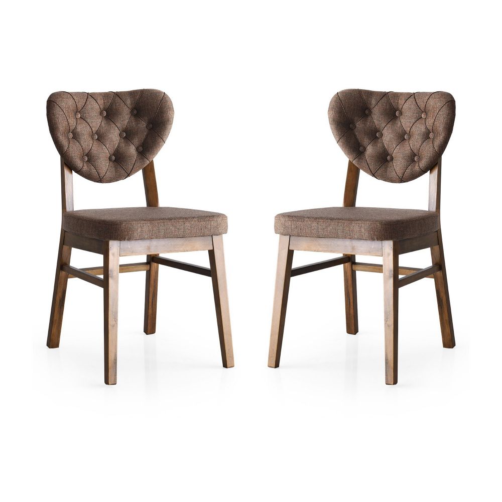 Elma - Smeđa Stolica Set (2 Komada) slika 1