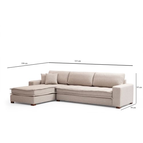 Atelier Del Sofa Lena Corner (CHL-3R) - Sand Beige Sand Beige Corner Sofa slika 12