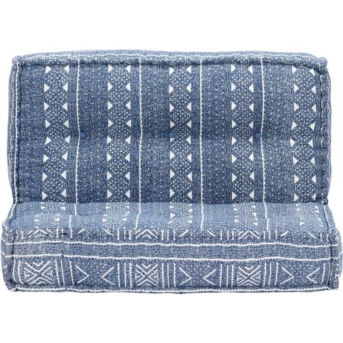 283796 Pouffe 100x100x20 cm Indigo Fabric slika 11