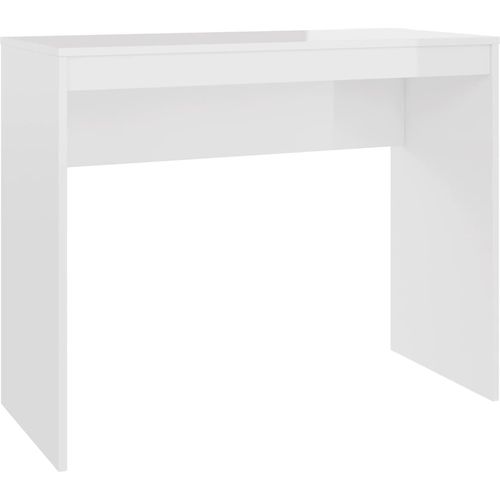 Radni stol visoki sjaj bijeli 90 x 40 x 72 cm od iverice slika 43