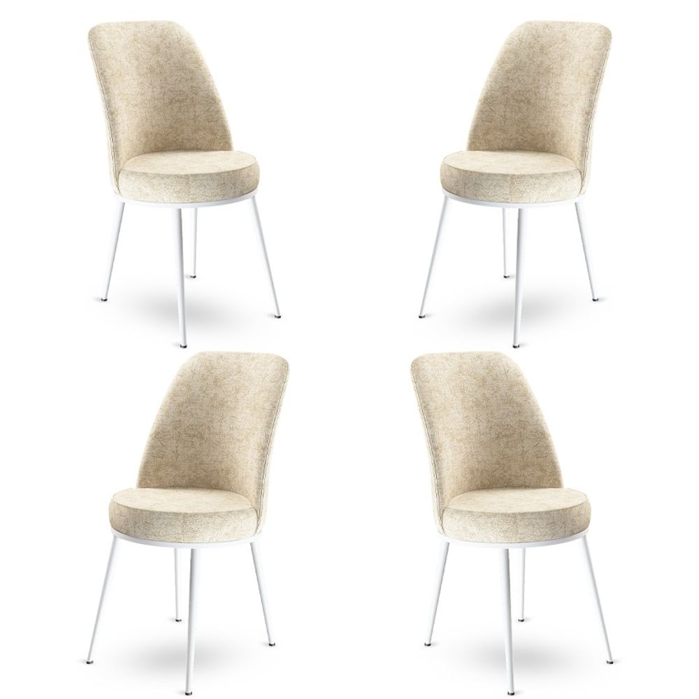 Set Bijelih Stolica Dexa - Cream (4 Komada) slika 1