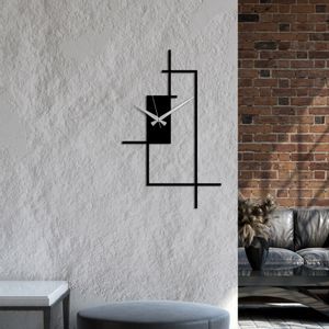 Corner Black Decorative Metal Wall Clock