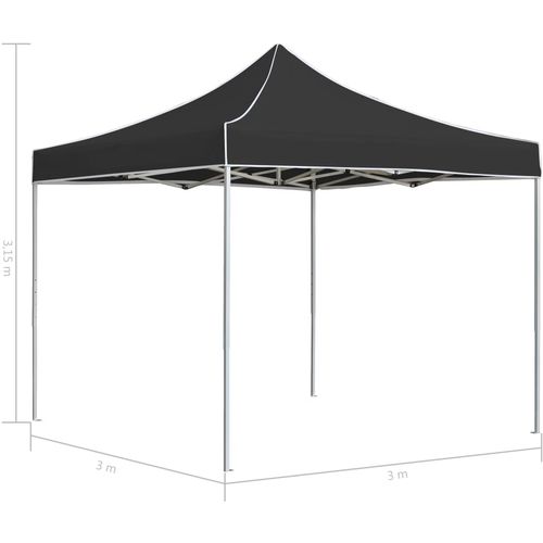 Profesionalni sklopivi šator za zabave 3 x 3 m antracit slika 6