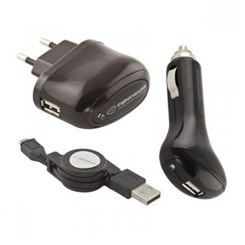 ESPERANZA EZ116 UNIVERZALNI PUNJAČ (AC/DC - USB/MICRO USB) 1A slika 1