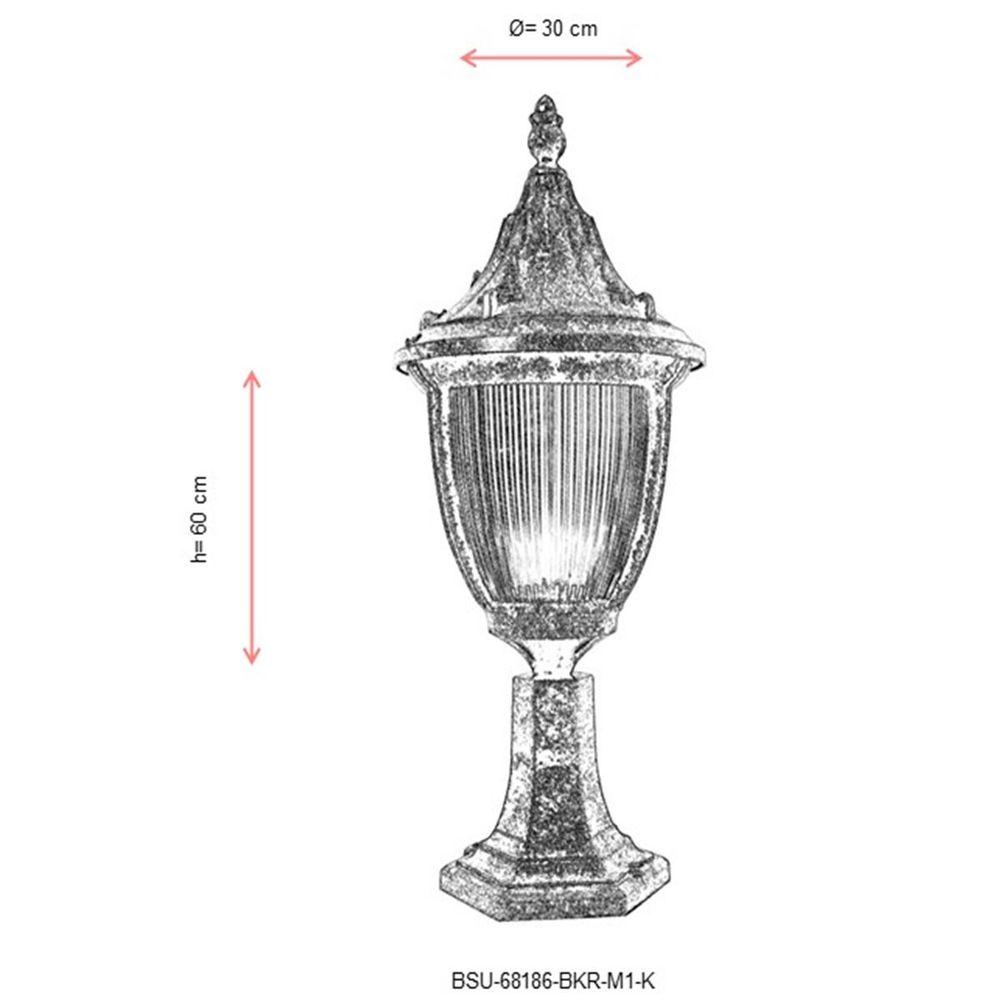 BSU-68186-BKR-M1-K Smeđa Spoljašnja Zidna Lampa slika 3