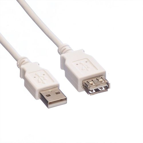 Secomp USB2.0 A-A M/F beige 3.0m produžni kabl slika 1