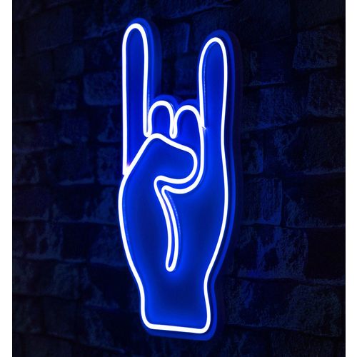 Wallity Ukrasna plastična LED rasvjeta, Rock N Roll Sign - Blue slika 8