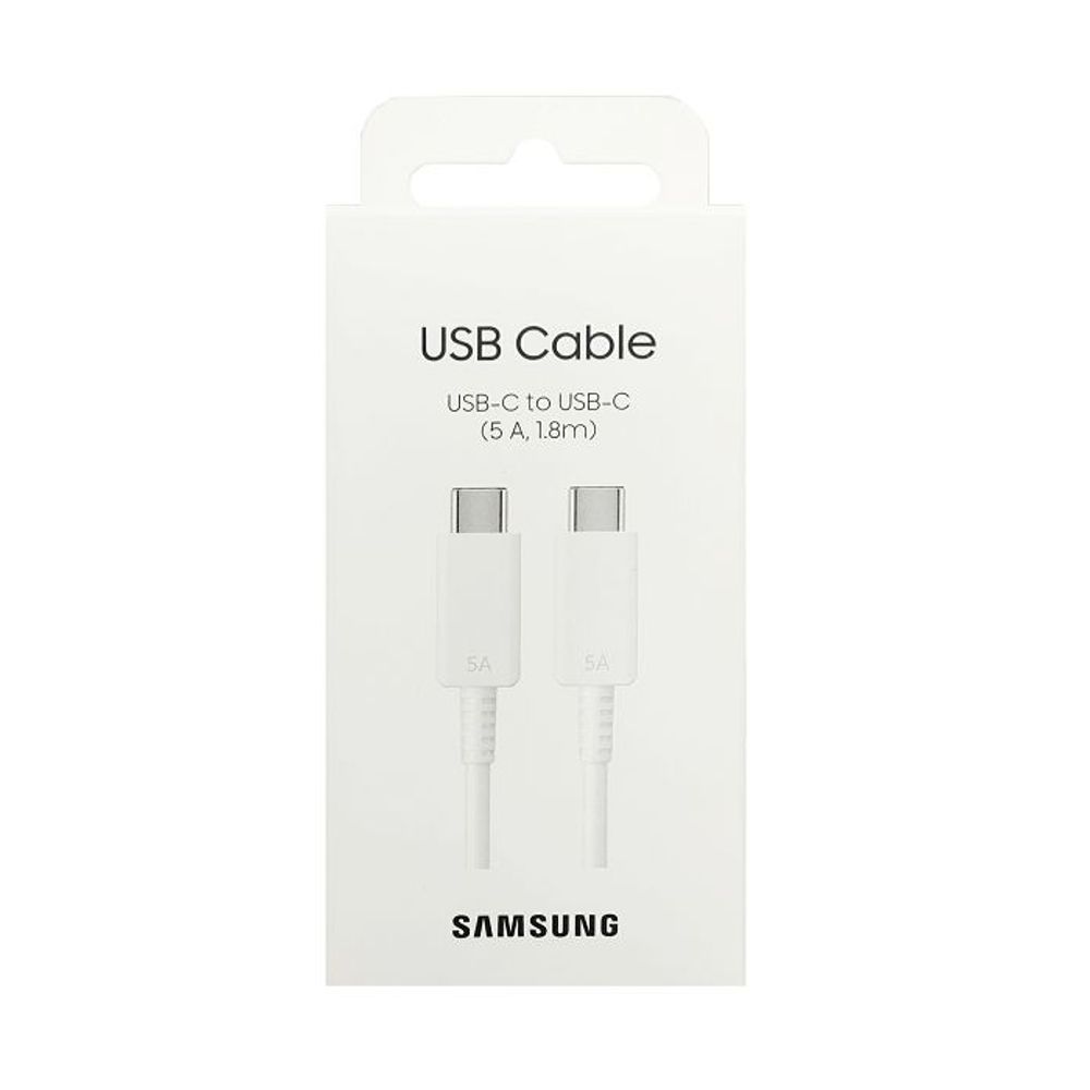 SAMSUNG DATA KABEL DX510JWE Type C-Type C 5A,100W 1.8m, Bijeli slika 1