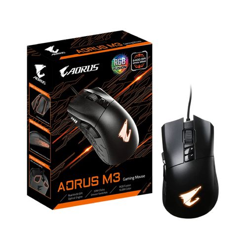 GIGABYTE AORUS M3 Optical Gaming crni slika 3