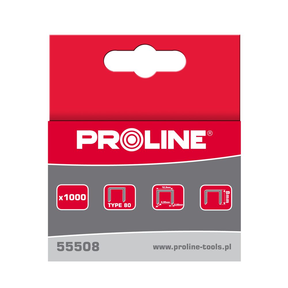 KLAMERICE TIP 80 12MM 12,9*0,95MM 1000KOM PROLINE  55512 slika 1