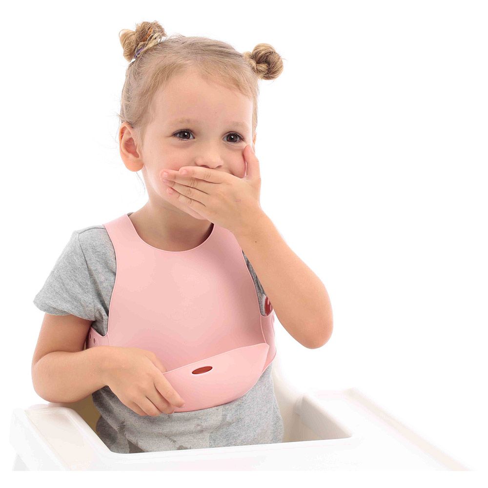 Minikoioi Silikonski siperak Flexi Bib, Rozi slika 6