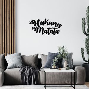 Hakuna Matata Black Decorative Metal Wall Accessory