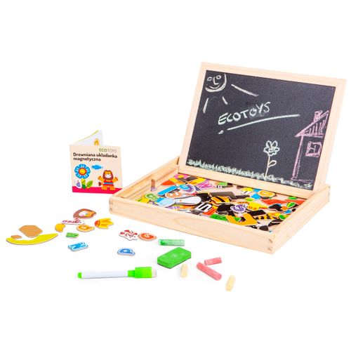 EcoToys 2u1 edukacijski set s pločom - 176 elemenata slika 2