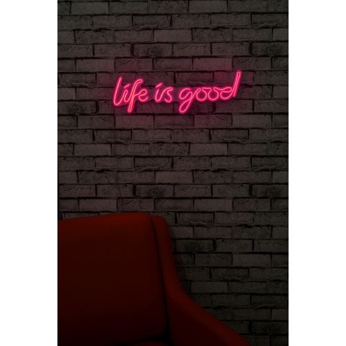 Wallity Ukrasna plastična LED rasvjeta, Life Is Good - Pink slika 2