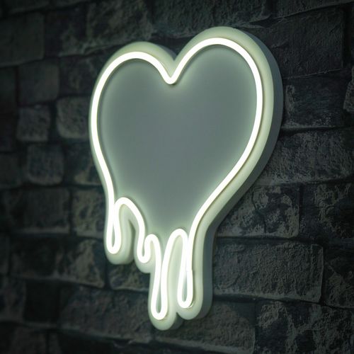 Wallity Ukrasna plastična LED rasvjeta, Melting Heart - White slika 8