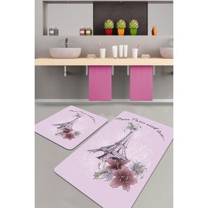 Set višebojnih prostirki za kupatilo 'From Paris' (2 komada)