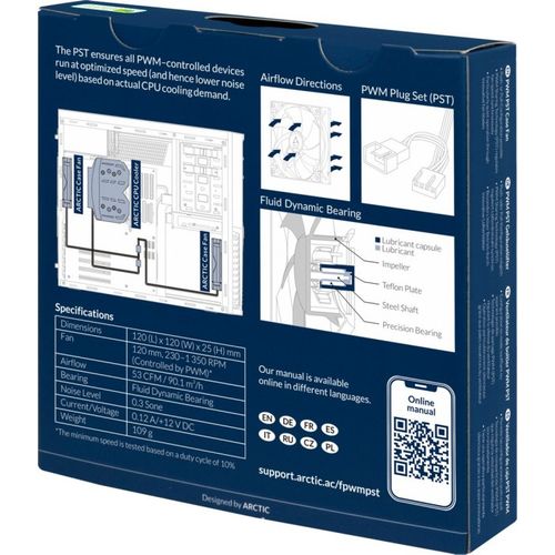 Ventilator ARCTIC F12 PWM PST, 120mm, 4-pinski slika 5