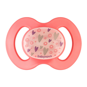 BABY NOVA Silikonska duda varalica koja svijetli u mraku 0-6mj, Crvena