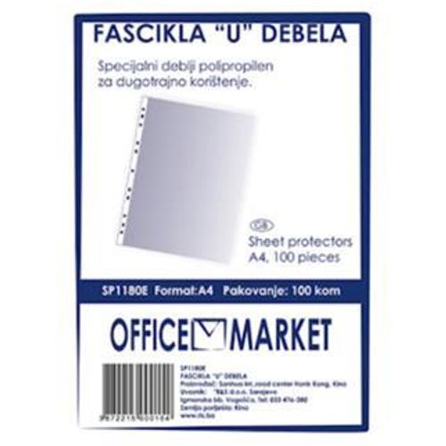 Fascikl "UR" 100my A4 sjajni prozirni 100/1 slika 1