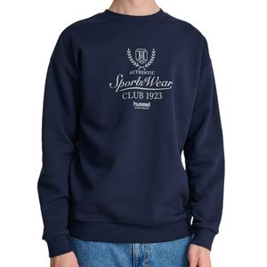 Hummel Muški duks HMLLoose Crewneck Club Sportswear, Plavi