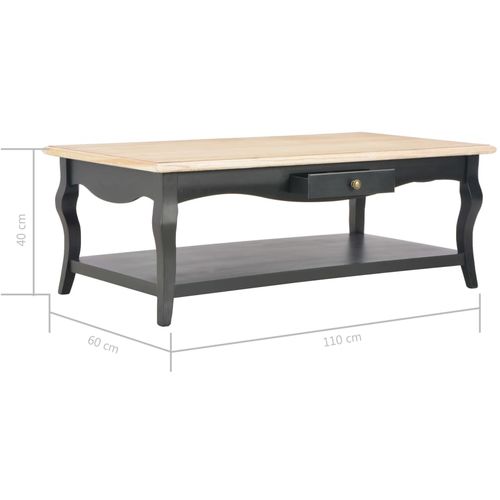 Stolić za kavu crni 110 x 60 x 40 cm MDF slika 32