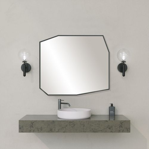 Quartz Mirror - Black Black Decorative Mirror slika 3