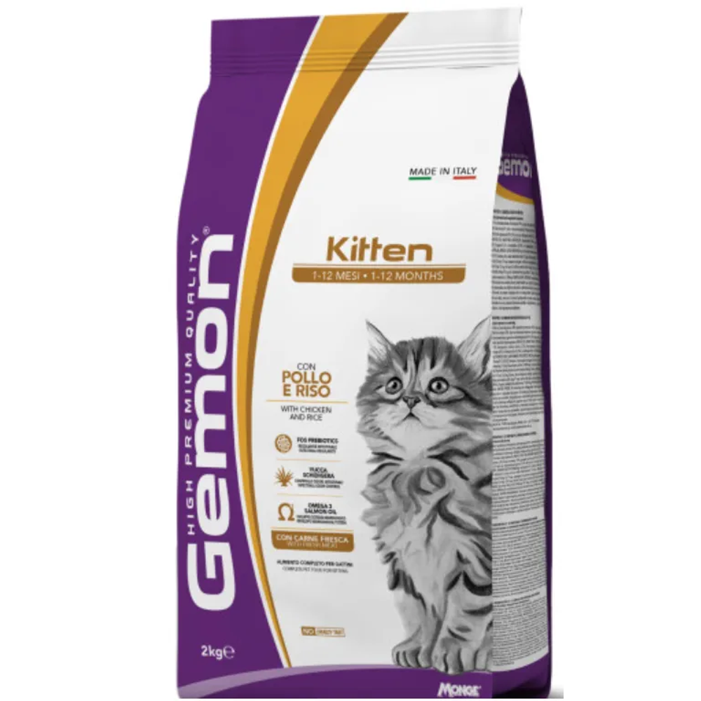 Gemon Kitten hrana za mačke, piletina i riža, 2 kg slika 1