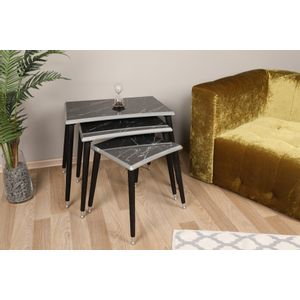 Arwton Grey
Black Nesting Table (3 Pieces)