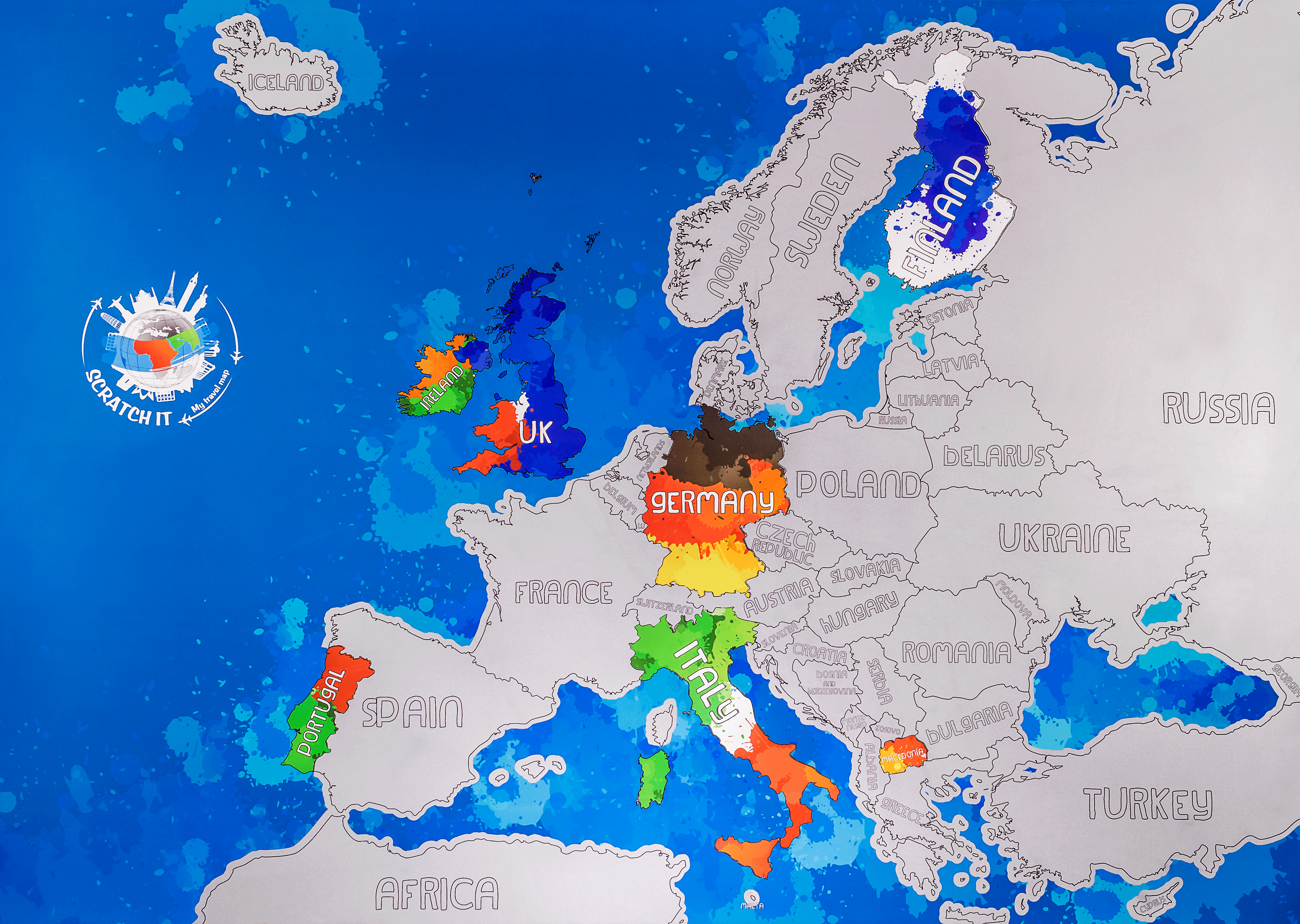 MY TRAVEL MAP Karta Europe scratch My Travel Map slika 1