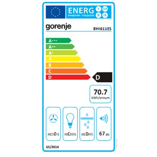 Gorenje napa BHI611ES slika 6