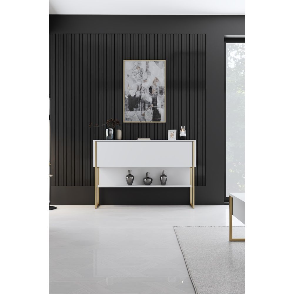 Luxe - Zlatna i Bijela Komoda slika 3