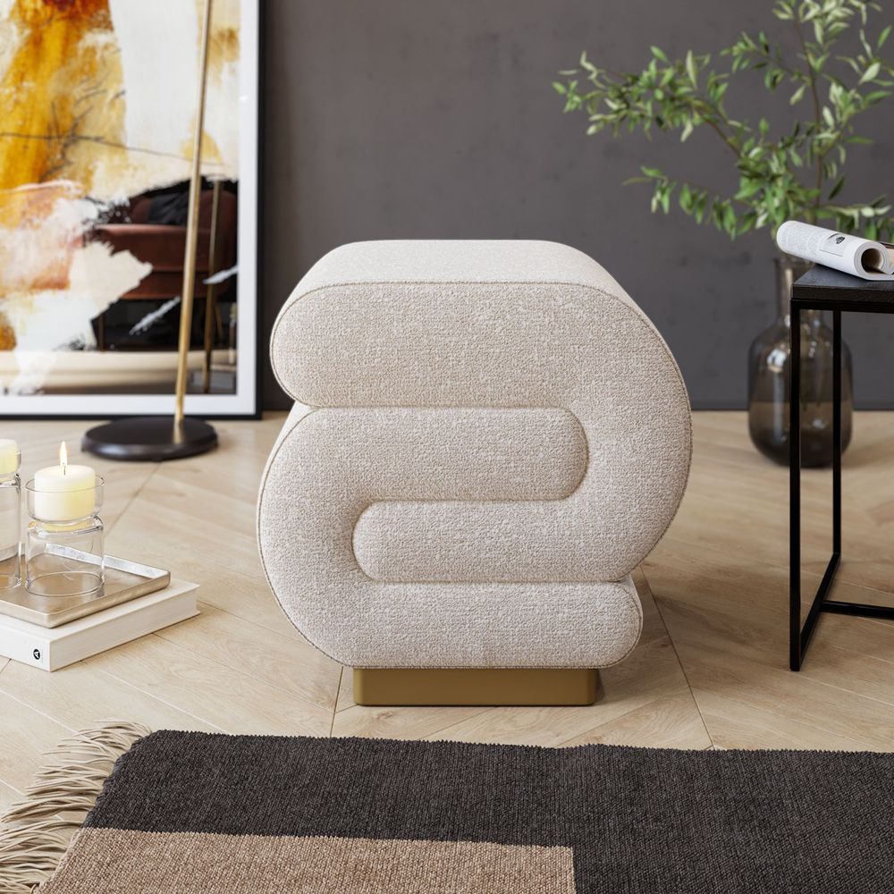 Sally - Kremasti Pouf slika 2