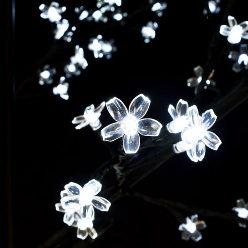 Božićno drvo s LED žaruljama u obliku cvijeta IP44 300 cm bijelo slika 3