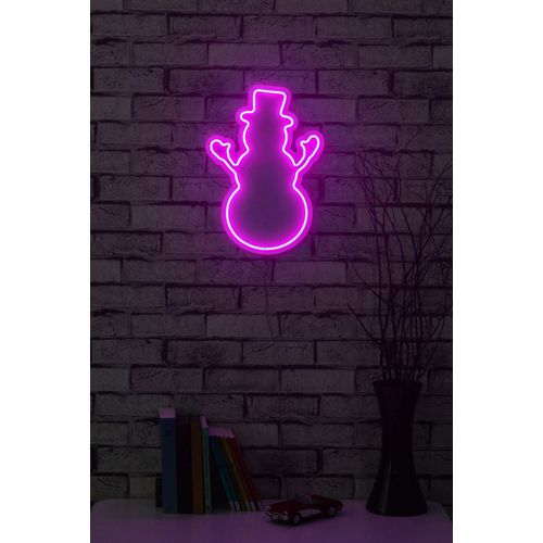 Wallity Ukrasna plastična LED rasvjeta, Snowman - Pink slika 11