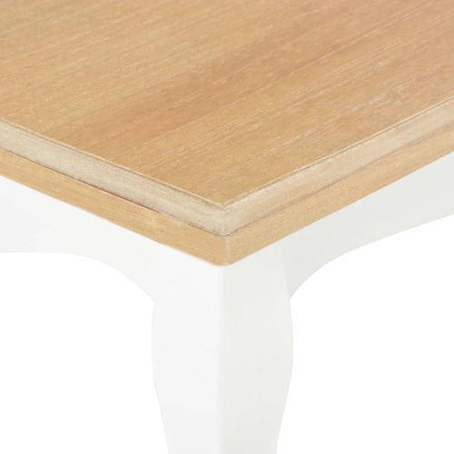 280001 Coffee Table White and Brown 110x60x40 cm Solid Pine Wood slika 13