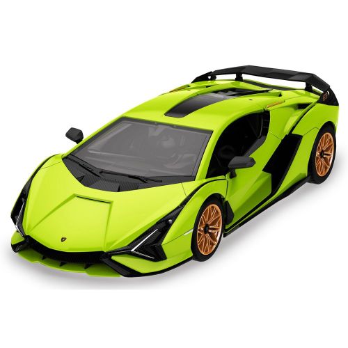 Licencirani auto na daljinsko upravljanje za sastavljanje 1:18 Lamborghini Sian - zeleni slika 2