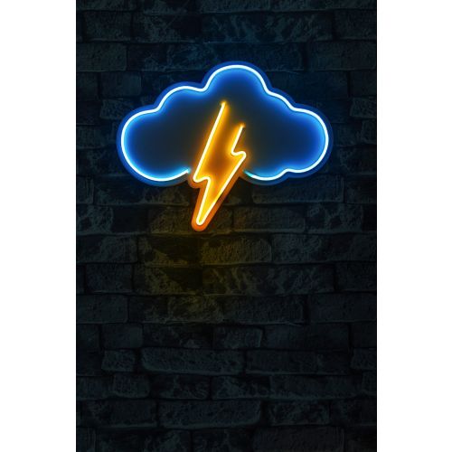 Wallity Ukrasna plastična LED rasvjeta, Thunder Storm - Blue, Yellow slika 10