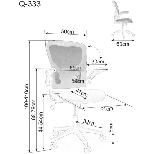 Uredska stolica Q-333 - Tkanina slika 20