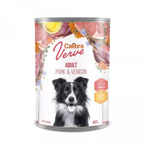 Calibra Dog Verve Konzerva GF Adult Svinjetina & Divljač, hrana za pse 400g slika 1