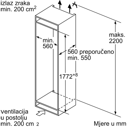 Bosch ugradbeni hladnjak KIS86AFE0 slika 8