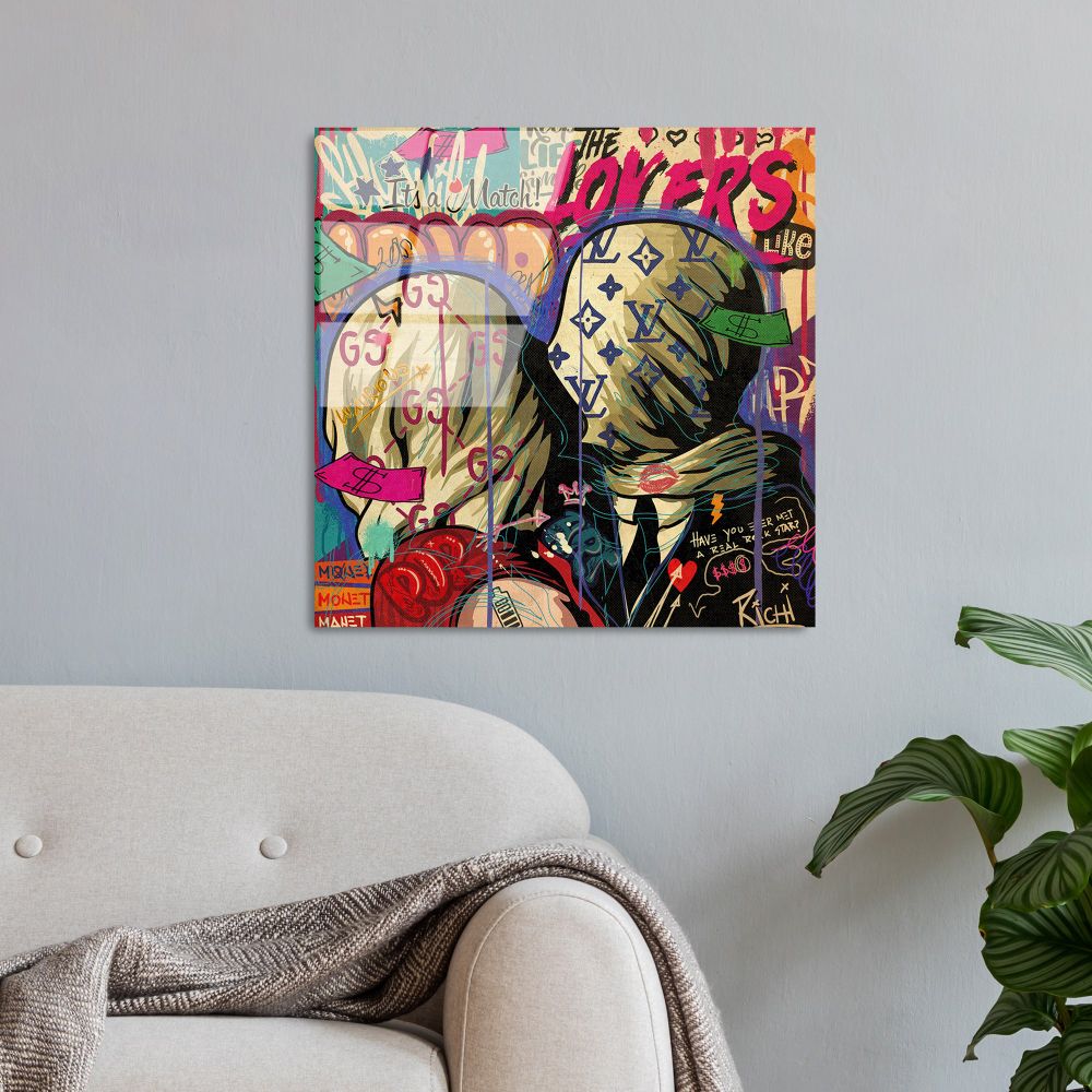 UV-838 - Dekorativna Slika od Kaljenog Stakla, Višebojna, 50 x 50 cm slika 2