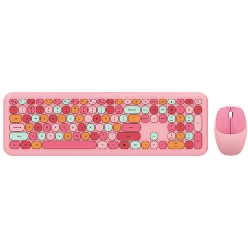 MOFII WL RETRO set tastatura i miš u PINK boji slika 1