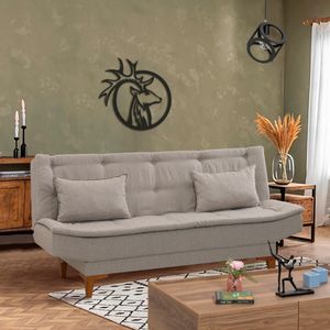 Santo - Cream Cream 3-Seat Sofa-Bed