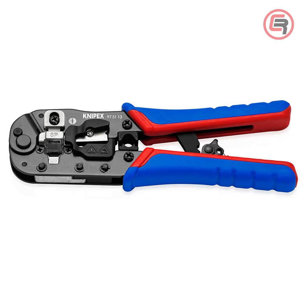 Knipex Kliješta Za 8 Polne Konektore RJ45 (8P8C) 191 mm - 97 51 13 slika 1