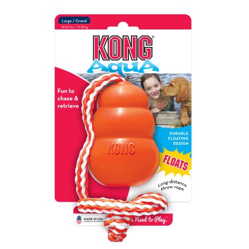 KONG Igračka za psa, Aqua, Large, 64.77 cm uključujući uže x 7cm slika 2